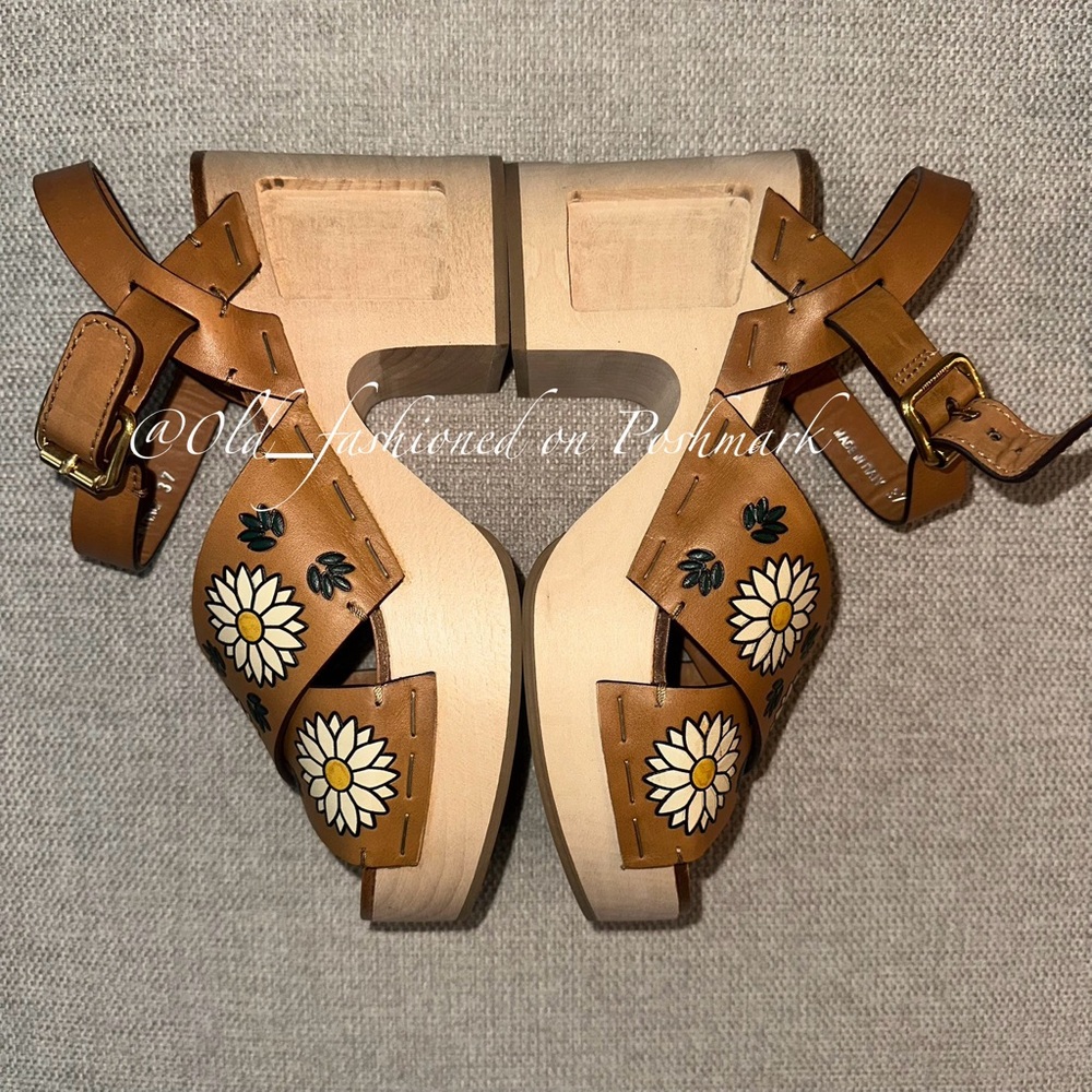 MIU MIU Platform Leather Sandals 37 - Picture 10 of 15
